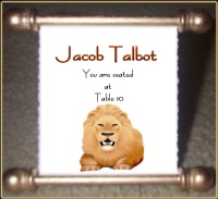 Scroll Place Card - Lion -Safari Theme